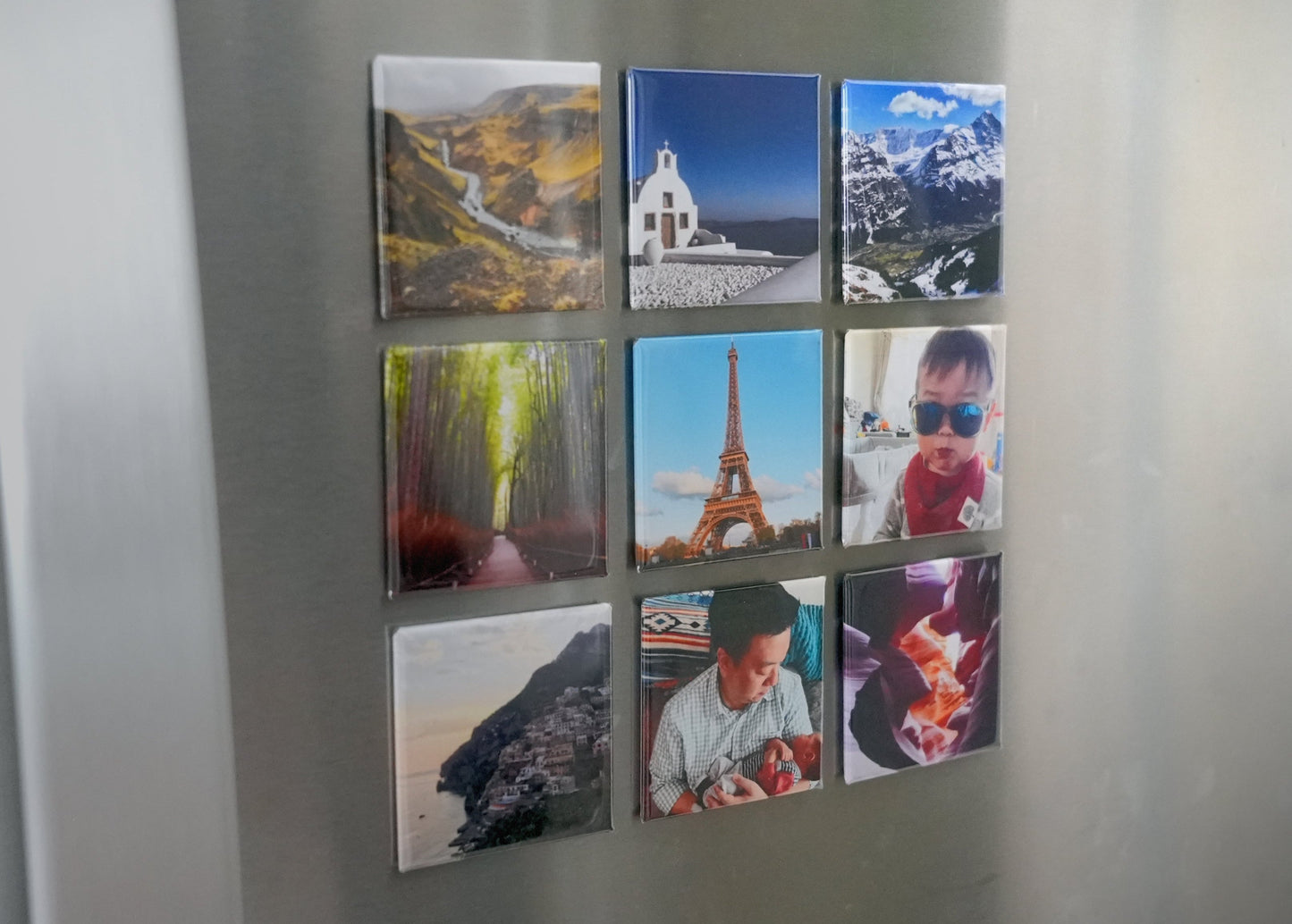 Set of 9 Custom Photo Magnets (2x2 inch)